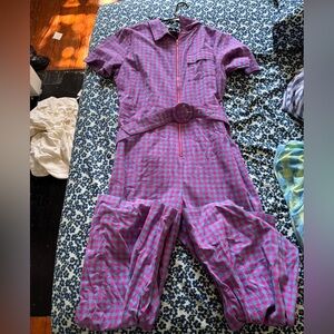 Purple and Blue Gingham One Piece